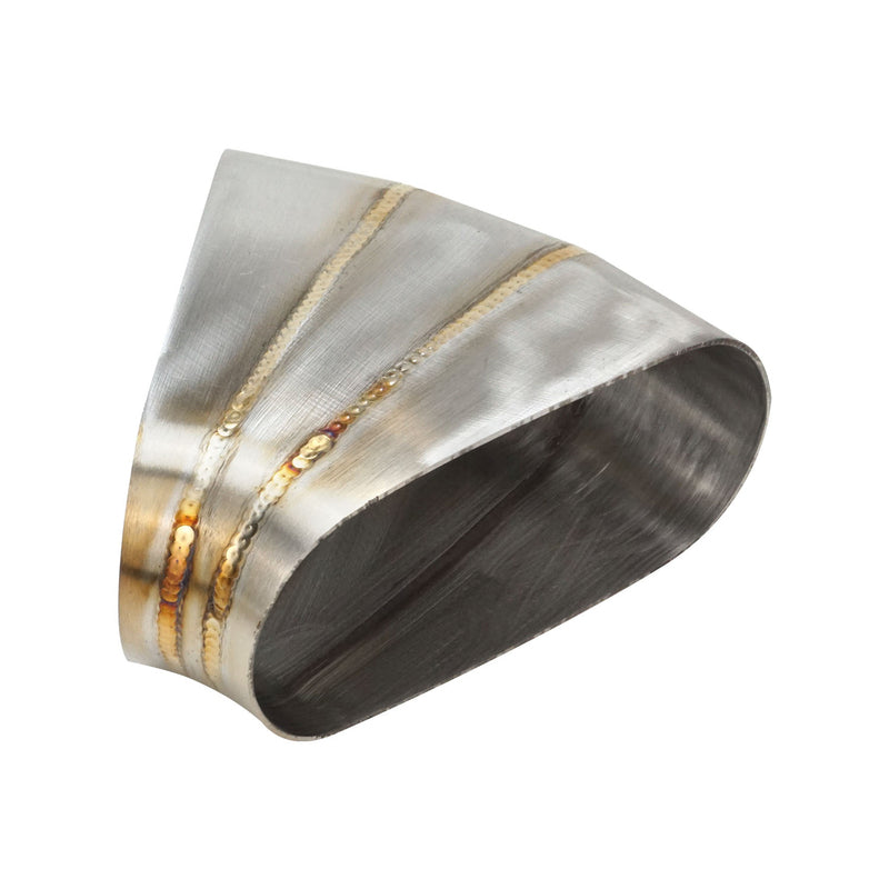 Proflow PFESS-PCHW350-45 Pie Cut Welded Oval Tube Horizontal 304 Stainless Steel 3.5 in. 45 deg