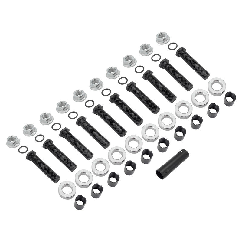 RTS RTS-A1027-KIT Wheels Studs Screw-In 5/8 -18 in. 3 in. Length Lug Nuts Spacers 0.435 in. Aluminum Washers Wrench Set of 10