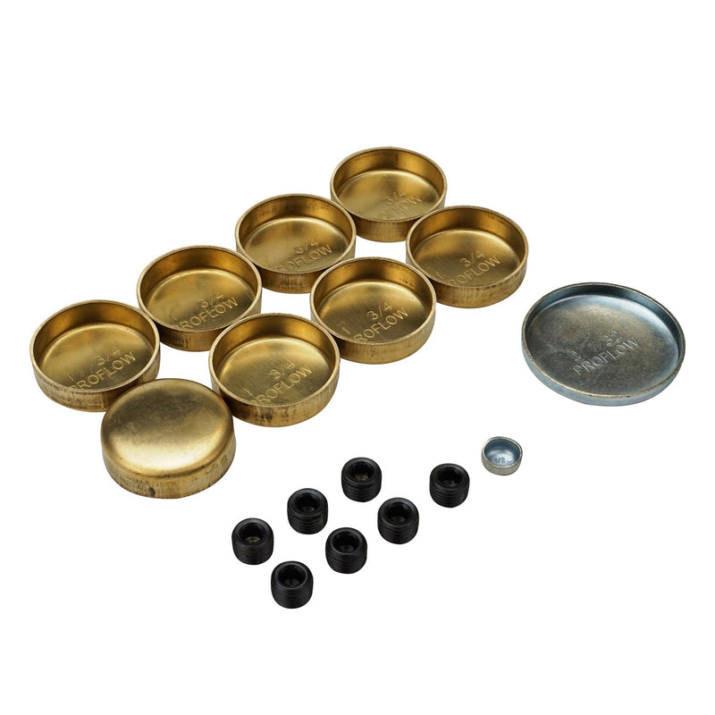 Proflow PFEWP-3818009 Freeze Welch plugs Brass For Chevrolet Big Block Kit