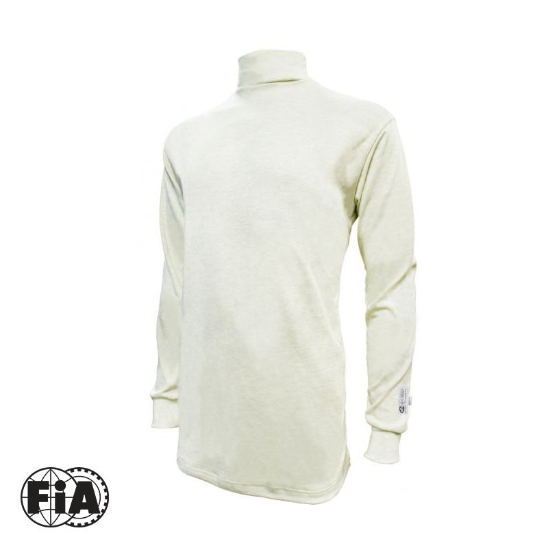 Proforce Safety PFS-4160-M Proforce Fire Retardant Underwear Shirt Full Length Nomex White SFI 3.3/5 FIA 8856-2000 Men's Medium Each
