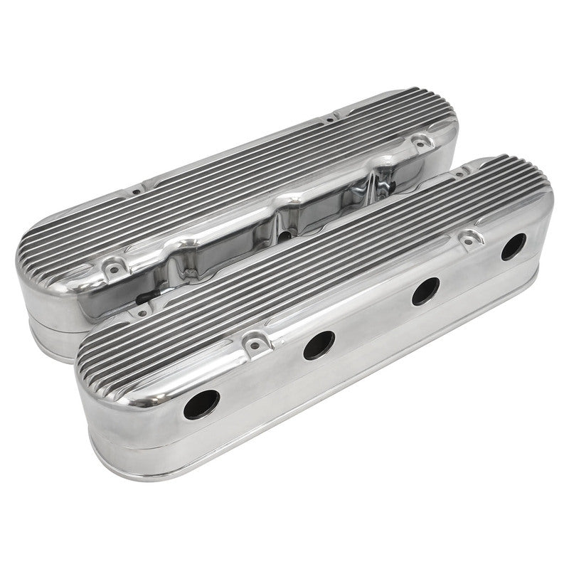 Proflow PFEVC-8579P Valve Covers LS For Chevrolet For Holden Two-Piece Cast Aluminium Polished 4.25 in. Tall Baffle
