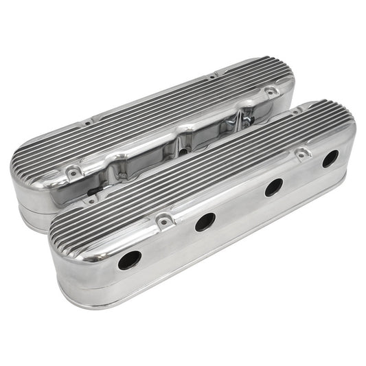 Proflow PFEVC-8579P Valve Covers LS For Chevrolet For Holden Two-Piece Cast Aluminium Polished 4.25 in. Tall Baffle