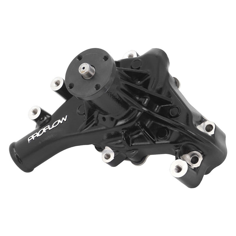 Proflow PFEWP-8811BK Water Pump CoolMax Mechanical Long High-Volume Aluminium Black Powedercoat Natural SB Chev Each
