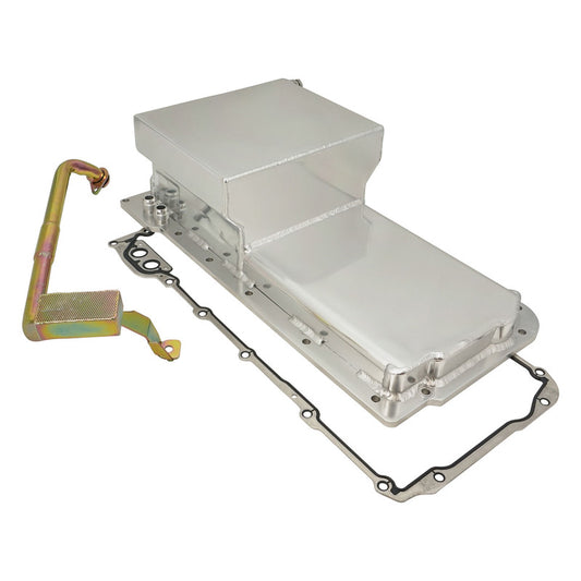 RTS RTS-3002-ALUM Oil Pan Aluminium Fabricated Pan Rear Sump Chev/Holden LS 427 Stroker Straight 2x AN10 Pick Up Kit