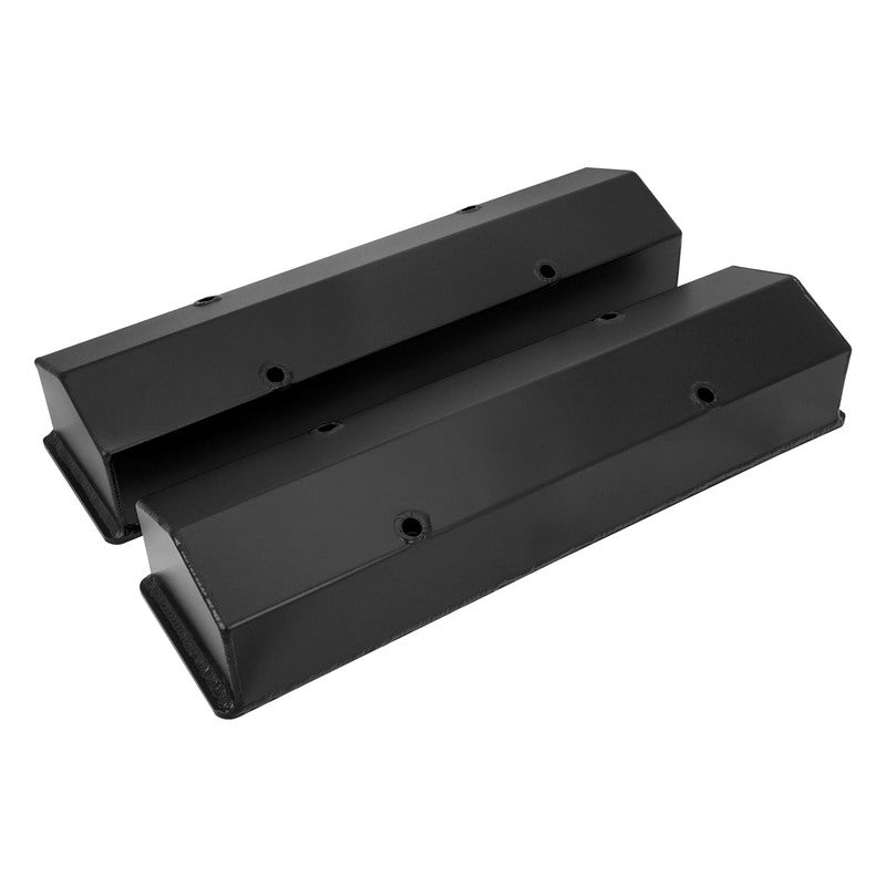 Proflow PFEVC-6144 Valve Covers Tall Fabricated Aluminum Black Powder Coated Chev Small Block Pair