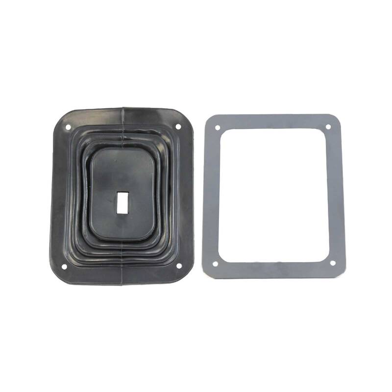 Proflow PFE-SB9986 Universal Shifter Boot Small 5-1/2" x 6-3/4" Black Rubber Chrome Plate Each