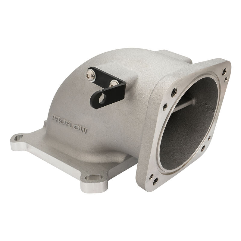 Proflow PFETBE95 EFI Throttle Body Intake Elbow 95mm Universal or LS To 4150 Square Bore Cast Aluminium Natural