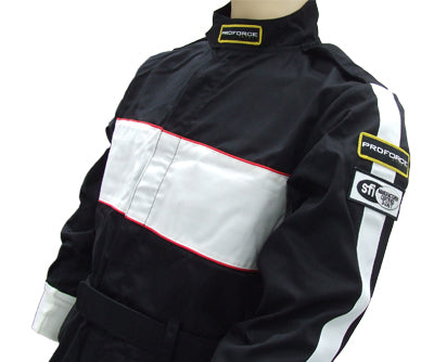 Proforce Safety PFS-4380-S-BU Proforce Pro 2 Driving Suit SFI 3.2A/5 ,Fire Retardant Racing Suit One-Piece Multiple Layer Pyrovatex Sma2 Blue/White Strip Each