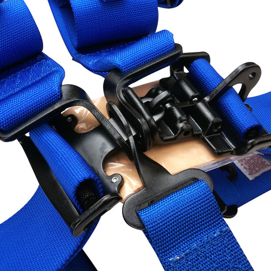 Proforce Safety PFS-6000BLU-DATED (SFI Date Ending june 2024/25) Racing Harness SFI 16.1 5 Point Latch Individual-Type Bolt-In Floor or Roll Bar Mount Blue,