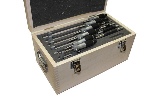 Chicago Brand CB50070 Outside Micrometers Steel Natural 0.0001" Increment 0-1" 1-2" 2-3" 3-4" 4-5" 5-6" Range