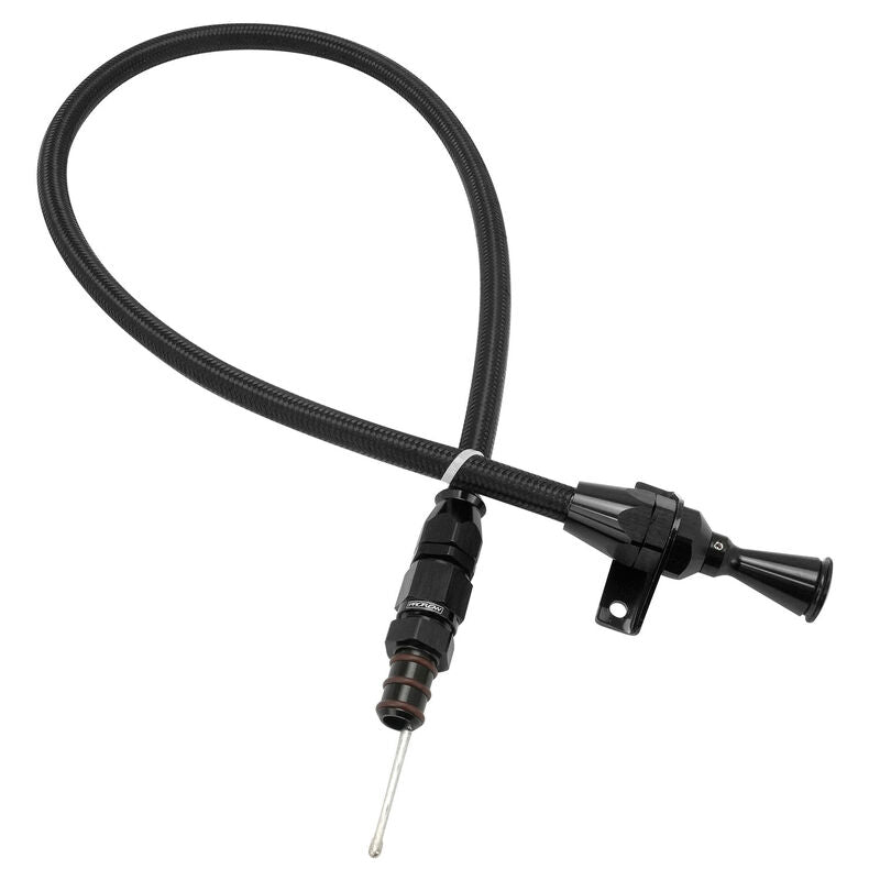 Proflow PFE-XTD-6L80EFM Transmission Dipstick Braided Stainless Black For Holden Commodore VE-VF GM 6L80/6L80E Billet Handle Universal Firewall Mount Each