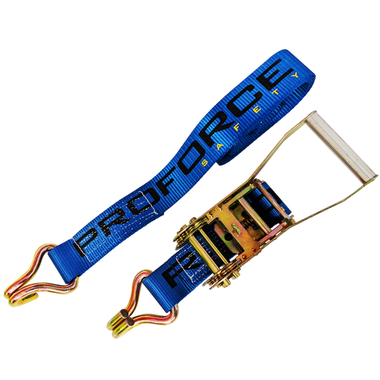 Proforce Safety PFS-3506 Proforce Tie-Downs Straps Ratcheting 2 in. x 6 ft Short Handle Blue