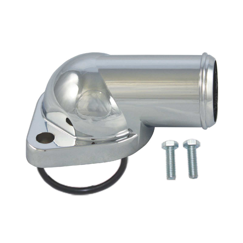 Proflow PFETH-R7285-O Aluminium Water Neck For Pontiac V8 O'Ring Style Chrome