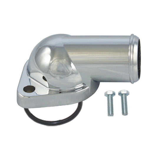 Proflow PFETH-R7285-O Aluminium Water Neck For Pontiac V8 O'Ring Style Chrome