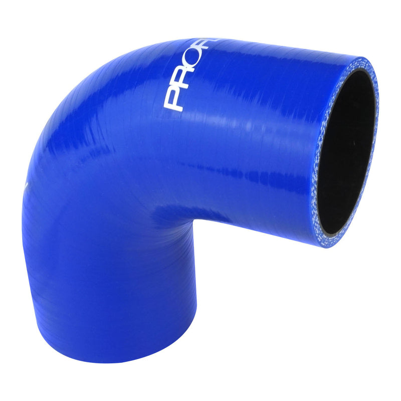 Proflow PFES203-150-250 Hose Tubing Air intake Silicone Reducer 1.50in. - 2.50in. 90 Degree Elbow Blue