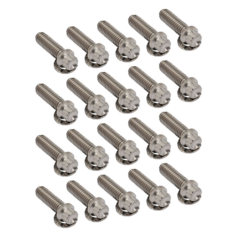 Street Pro Wheels STP009-BLBK-TI Beadlock Ring Bolt & Washer Kit Titanium 5/16''-18 Thread 1.00'' UHL (25mm) 20 Pack