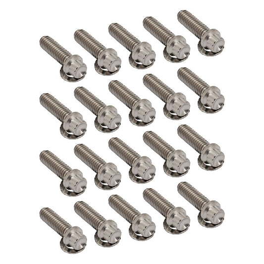 Street Pro Wheels STP009-BLBK-TI Beadlock Ring Bolt & Washer Kit Titanium 5/16''-18 Thread 1.00'' UHL (25mm) 20 Pack
