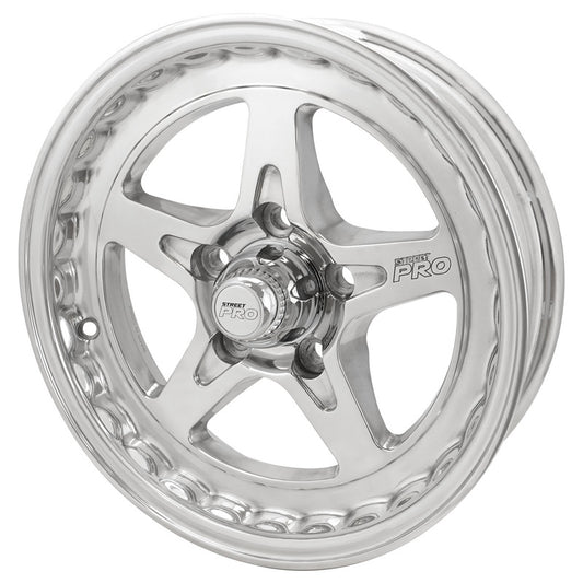 Street Pro Wheels STP002-154000F-POL Street Pro ll Convo Pro Wheel Polished 15x4'' For Ford Bolt Circle 5 x 4.50'' (-13) 2.0'' Back Space
