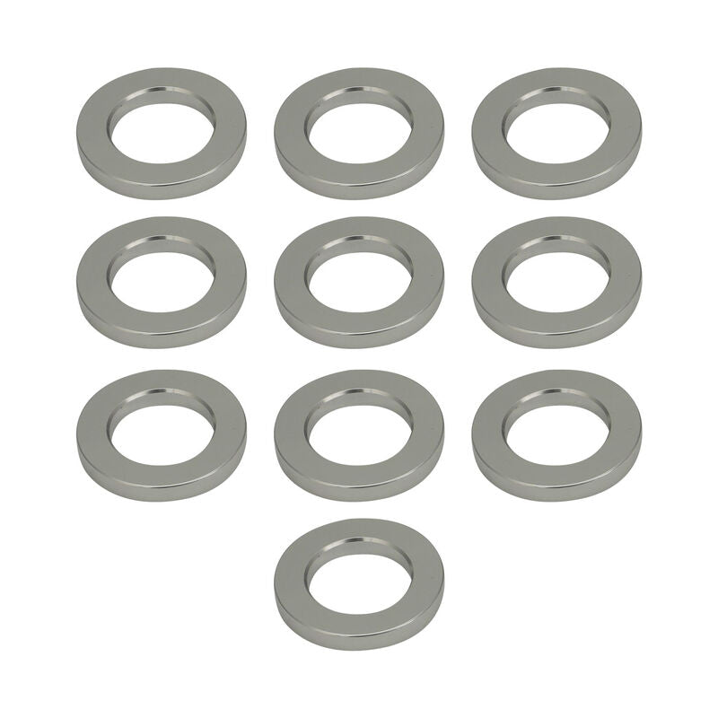 Street Pro Wheels STP-WN5500-10 Street Pro Wheel Lug Nut Washers Billet Aluminium 4mm Thick / 29mm OD Set of 10 Silver