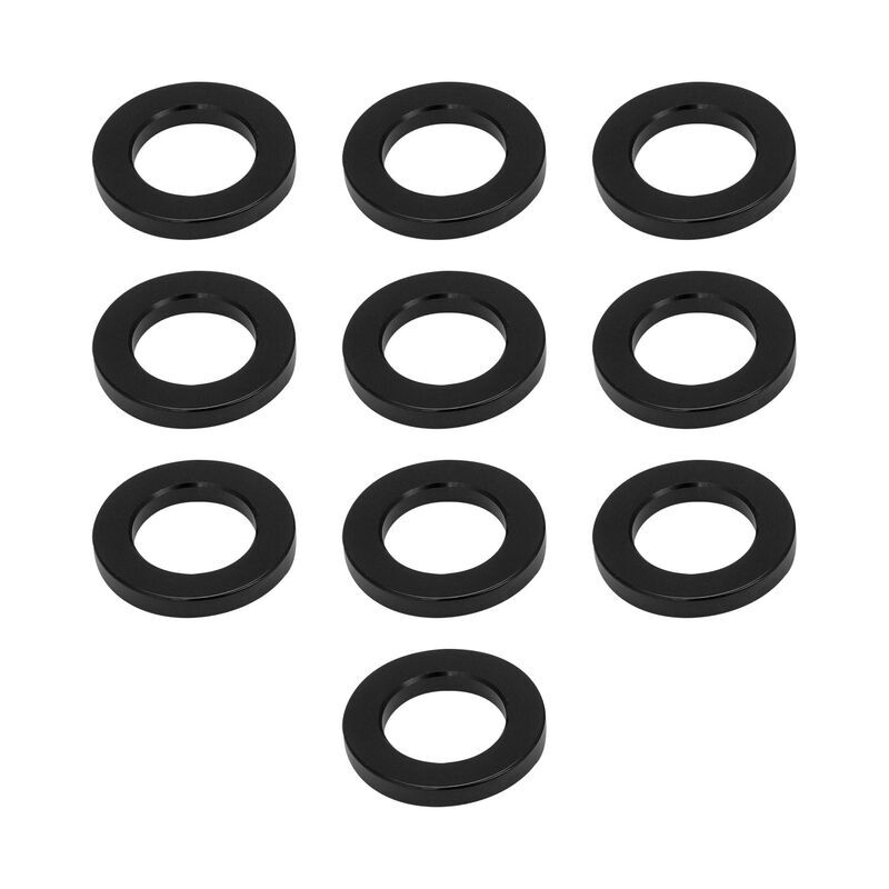 Street Pro Wheels STP-WN5481-T-BLK-10 Street Pro Wheel Lug Nut Washers Black Thick Mag Wheel Lug Nut Washers Set of 10 5mm T / 27mm OD