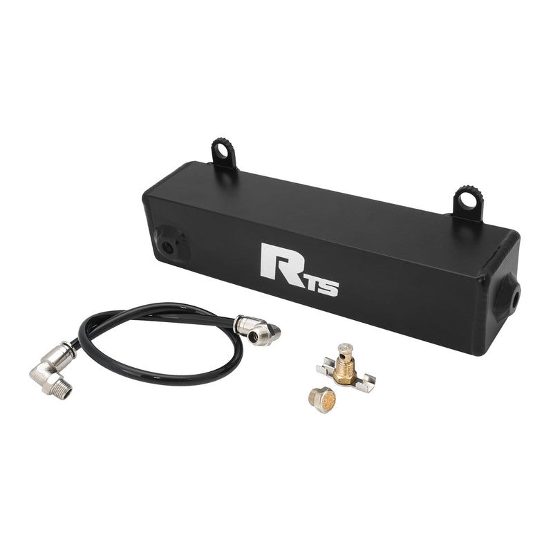 RTS RTS-TCC-C4-BK Transmission Overflow Catch Can Ford C4 Rectangular 500ml Capacity Aluminium Black Powdercoated
