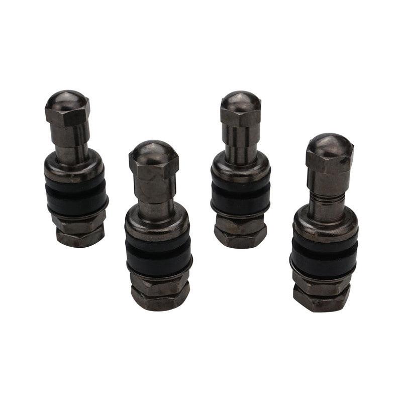 Street Pro Wheels STP-VS2913-BK Valve Stems Tall-Style Suit all 002/005/007/009 Wheels Small Valve Hole (11mm) Black Bolt-On Set of 4