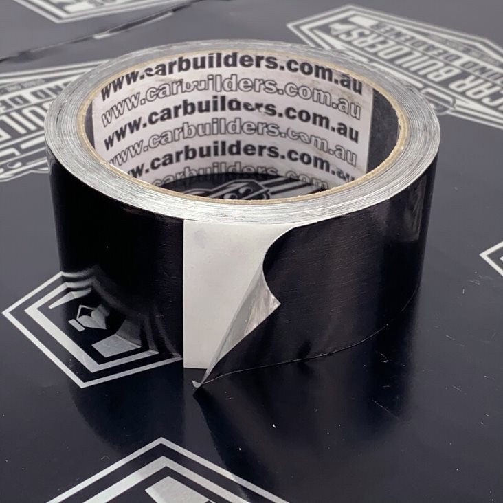 Car Builders Black Aluminium Foil Tape 1 x 10m roll