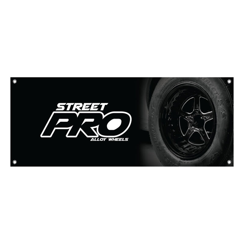 Street Pro Wheels STPBANNER25 Vinyl Banner 2500mm x 1000mm Street Pro Logo Each