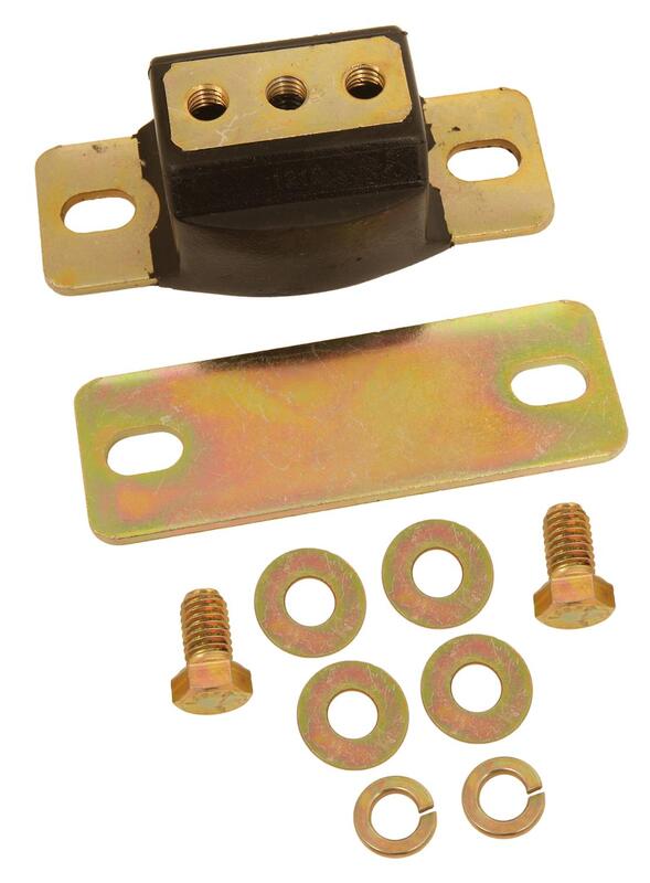 RTS RTS-TM001 Transmission mount Polyurethane cushion Muncie 4-Speed Powerglide Saginaw 3-Speed Saginaw 4-Speed TH350 TH400 Hardware Included ea
