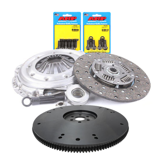 RTS RTS-FW002-28096-BLK Clutch & Billet Black Flywheel Assembly Heavy Duty Clutch Kit For Ford V8,Multi Bolt Pattern 10-Spline 1 1/16 in. Diameter Shaft 11 in. Dia
