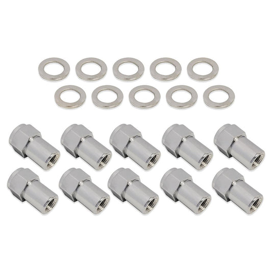 Street Pro Wheels STP-WN5005K10-CHM Wheel Lug Nut Kit, Chrome Street Pro 005 Length 1.50 M12 x 1.5 .800 Shank Set of 10