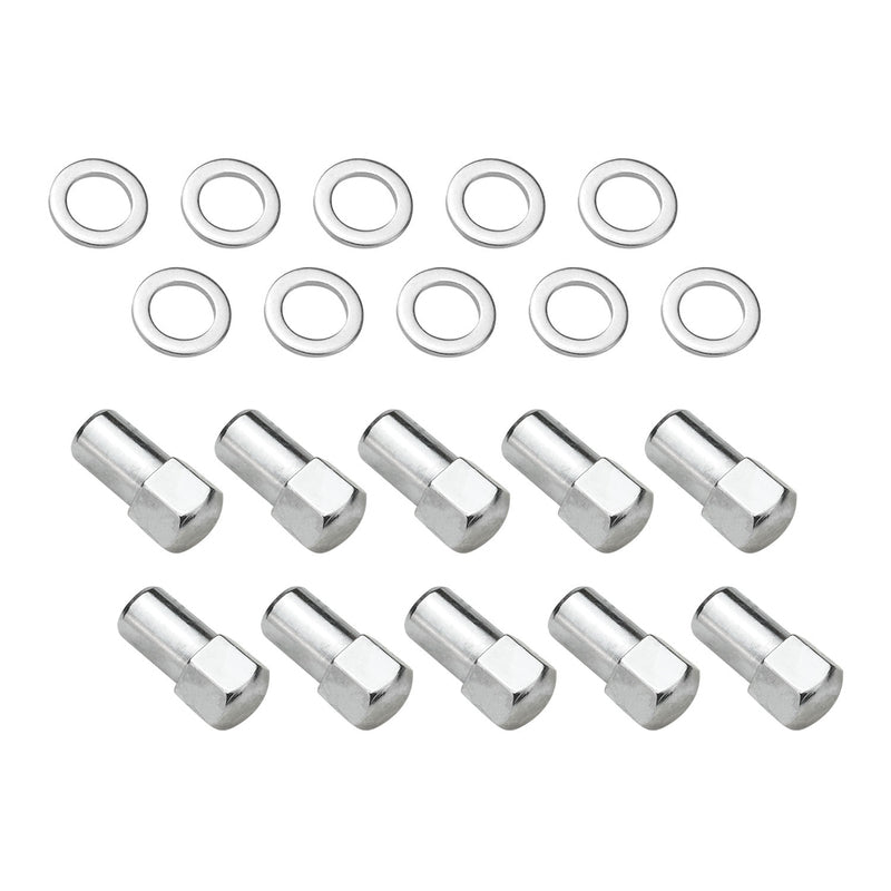 Street Pro Wheels STP-WN5115K10-CHM Wheel Lug Nut Kit Chrome Street Pro 007 Dome head length 1.70 M12 x 1.5 1.00 inch shank Set of 10