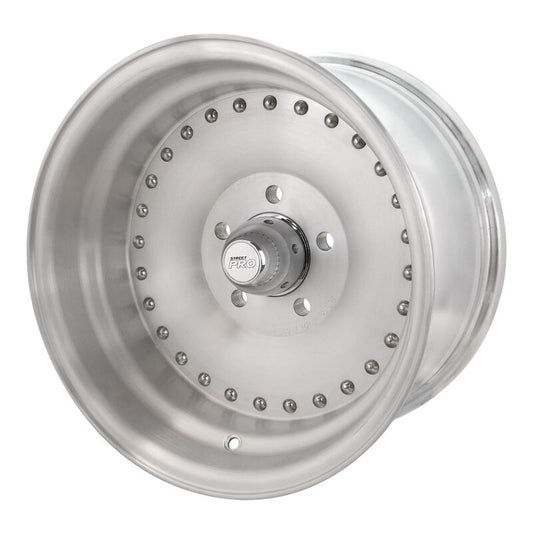 Street Pro Wheels STP007-158001F-BR Street Pro 007 Series Wheel Brushed Raw 15x8.5'' For Ford 5 x 4.5'' Bolt Circle (6) 5.0'' Back Space