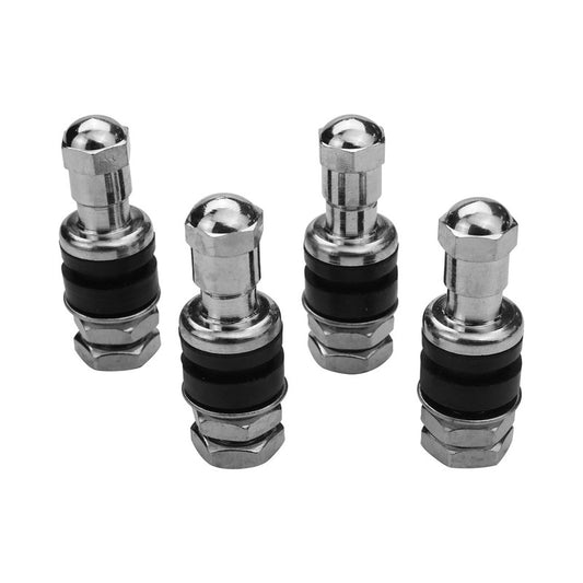 Street Pro Wheels STP-VS2913 Valve Stems Tall-Style Suit all 002/005/007/009 Wheels Small Valve Hole (11mm) Chrome Bolt-On Set of 4