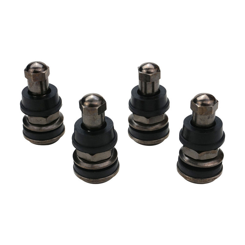 Street Pro Wheels STP-VS2900-BK Tyre Valves Short-Style Suit Large Valve Hole (15mm) Weld Drag Rears Black Bolt-On Set of 4