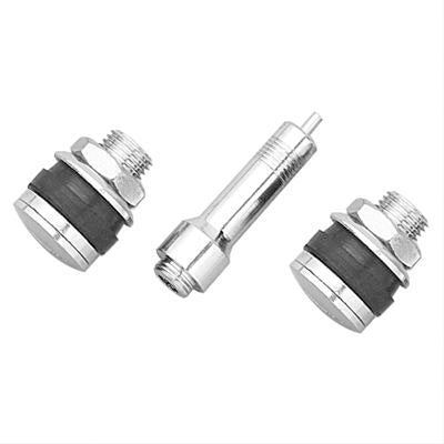 Street Pro Wheels STP-VS2918-2 Street Pro Tyre Valve Flush Mount No-Show Suit Large Valve Hole (15mm) Chrome Valve Stem Bolt-on Set of 2