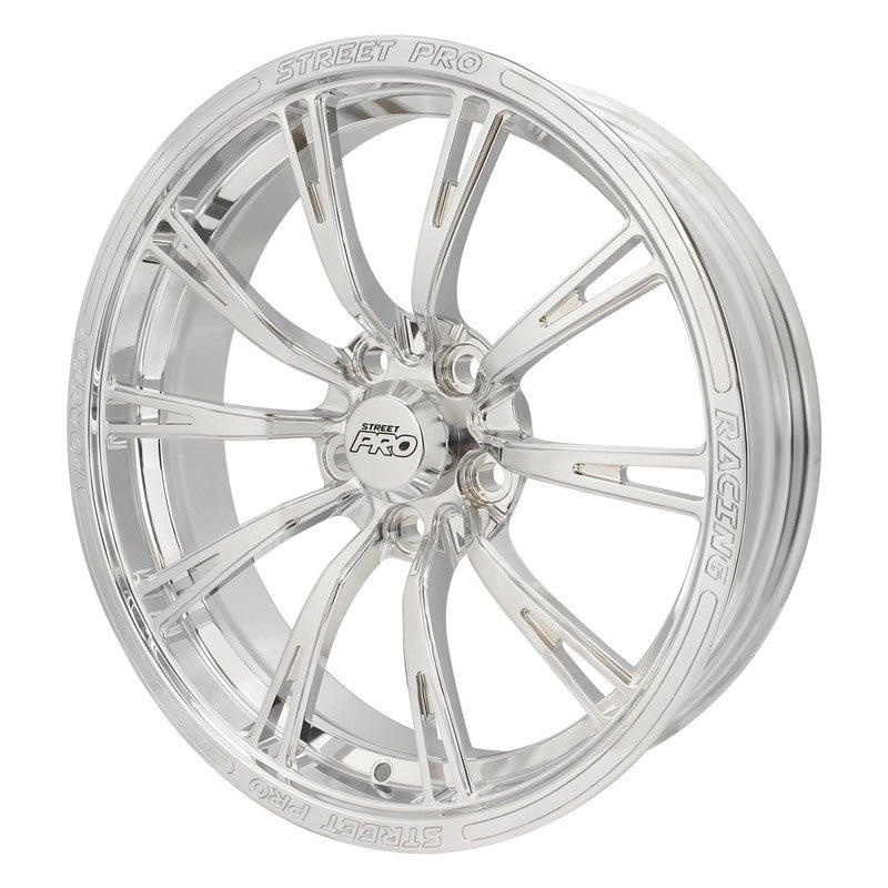 Street Pro Wheels STP009-174500-POL Street Pro 009 Series Forged Wheel Front 17x4.5'' / 2.25'' Backspace (-13) / 5x4.75" Bolt Circle Chevrolet Polished