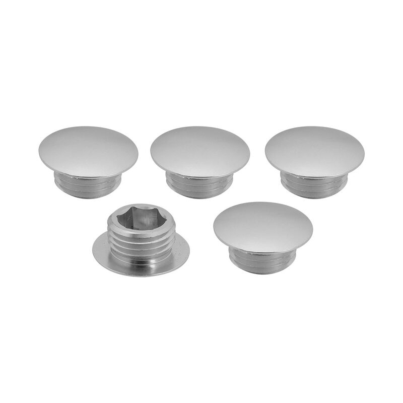 Street Pro Wheels STP-WN6-BO1-SIL Street Pro Wheel Lug Nut Block Off Caps 1/2''-20 Billet Aluminium Silver Set of 5