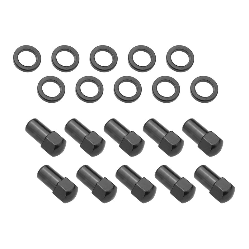 Street Pro Wheels STP-WN5115K10-BLK Wheel Lug Nut Kit Black Street Pro 007 Dome head length 1.70 M12 x 1.5 1.00 inch shank Set of 10