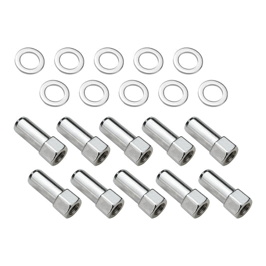 Street Pro Wheels STP-WN5125K10-CHM-O Wheel Lug Nut Kit Chrome Cragar Weld SST Open End Mag Length 1.91 M12 x 1.5 1.380 inch Shank Set of 10