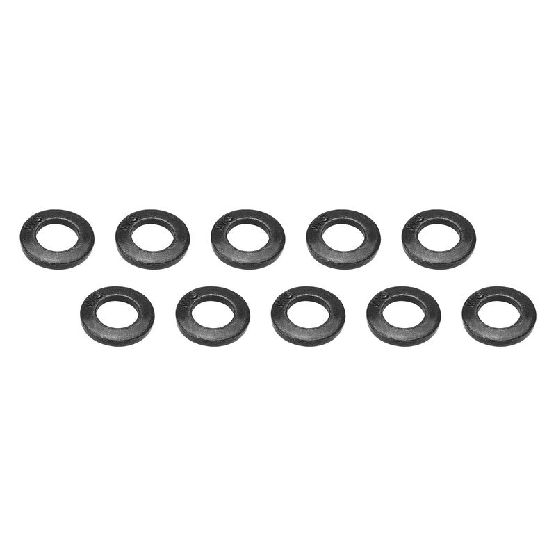 Street Pro Wheels STP-WN5486-BLK-10 Street Pro Wheel Lug Nut Washers Black SST Set of 10 4mm T / 31.8mm OD