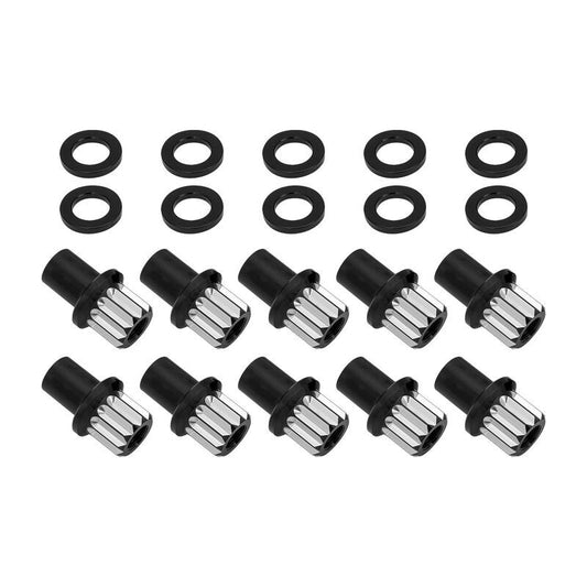 Street Pro Wheels STP-WN6200K10-BLK-O Street Pro Wheel Lug Nut & Washer Kit 7/16''-20 Open Cold Forged Billet Aluminium 0.850" Shank Black Set of 10