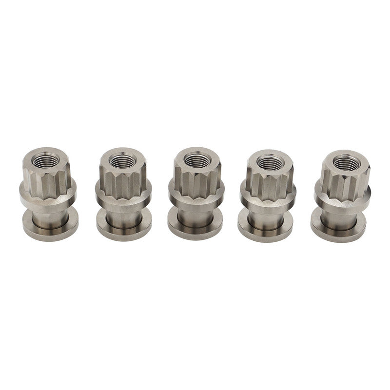 RTS RTSTI-LUG12 Wheel Lug Nut w/Washer Kit 1/2"-20 Grade 5 Titanium 0.700" Shank Drag Race 5 Pack