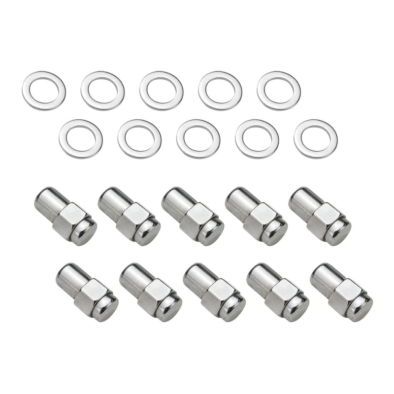 Street Pro Wheels STP-WN5205K10-CHM Wheel Lug Nut Kit Chrome 002 Streetpro Mag Length 1.56 M12 x 1.5 .700 shank Set of 10