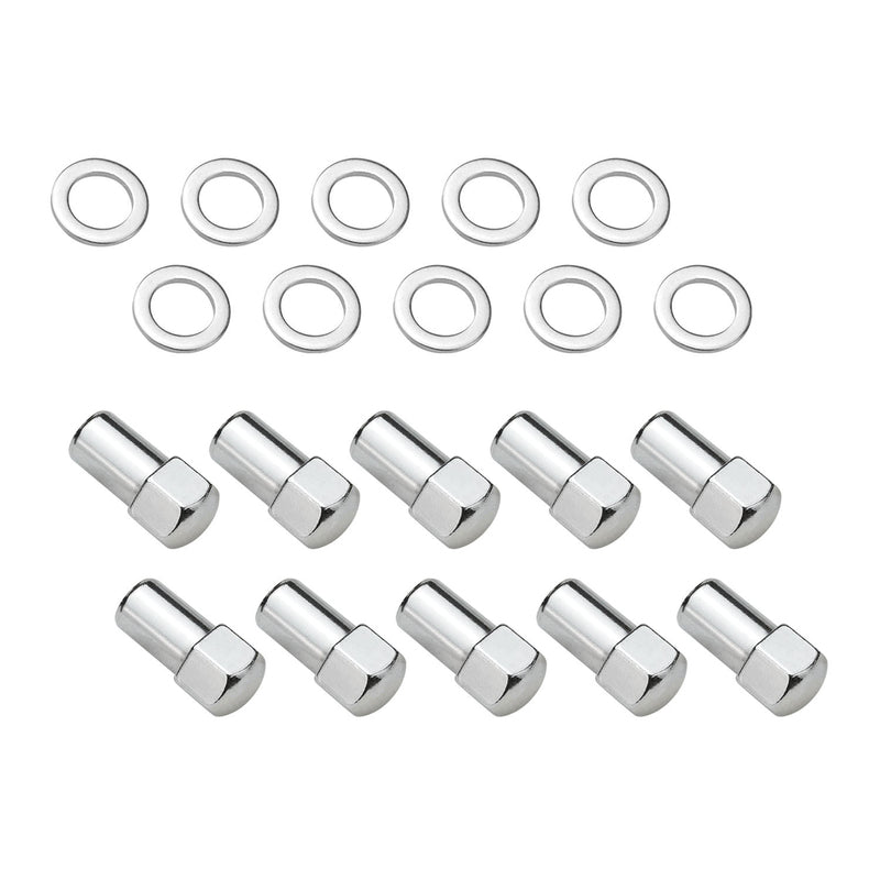 Street Pro Wheels STP-WN5110K10-CHM Wheel Lug Nut Kit Chrome Street Pro 007 Dome head length 1.70 1/2 1.00 inch shank Set of 10