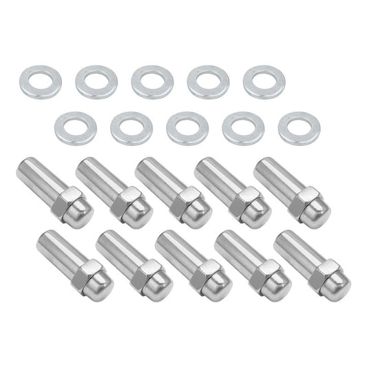 Street Pro Wheels STP-WN5122K10-CHM Wheel Lug Nut Kit Chrome Cragar Weld SST Mag Length 2.125 7/16 1.380 inch Shank Set of 10