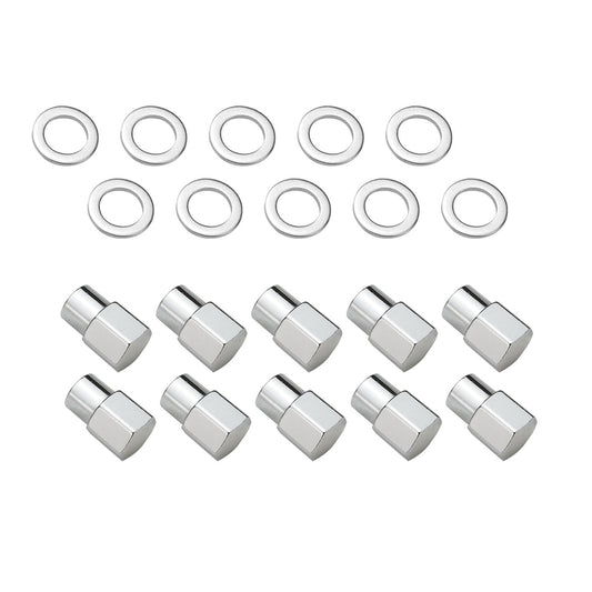 Street Pro Wheels STP-WN5102K10-CHM Wheel Lug Nut Kit, Chrome Dome Medium Mag Length 1.38 7/16 0.55 Shank Set of 10