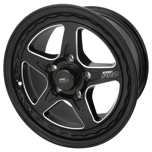 Street Pro Wheels STP002-158000COM-BK Street Pro ll V Convo Pro Wheel Black 15x8 in. For Holden Commodore Bolt Circle 5 x 120mm (+42) 6.15 in. Back Space