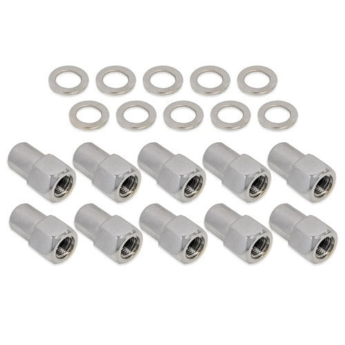Street Pro Wheels STP-WN5200K10-CHM-O Street Pro Wheel Lug Nut Kit Chrome Suits 002 / 005 Street Pro Mag Wheel Open End Length 1.46 1/2 .775 Shank With .119 Washers Set of 10