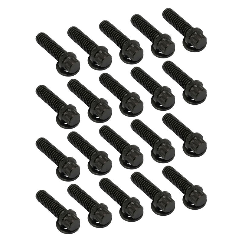 Street Pro Wheels STP009-BLBK Beadlock Ring Bolt & Washer Kit 5/16''-18 Thread 1.00'' UHL (25mm) 20 Pack